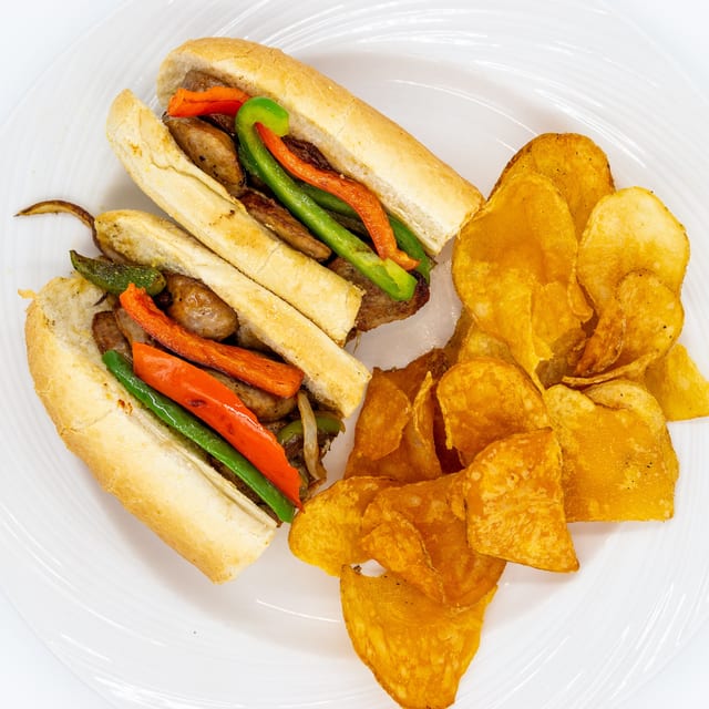 Sausage & Peppers Sandwich.