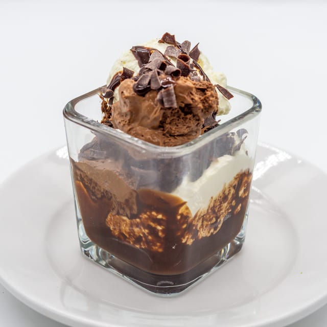 Birthday Triple Chocolate Brownie Shooter.